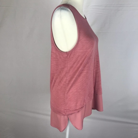 J Crew Shirt Women Small Pink Sheer Slit Hem Keyhole Back Blouse Top Lightweight - Picture 5 of 10